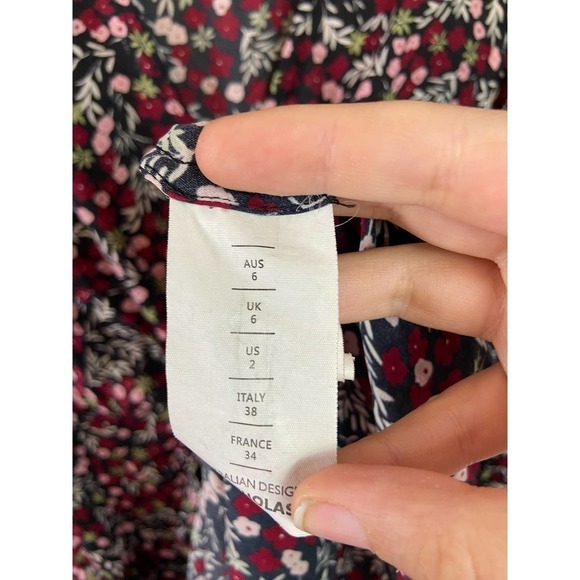 Nicholas silk midi floral dress size 2 - Picture 3 of 6